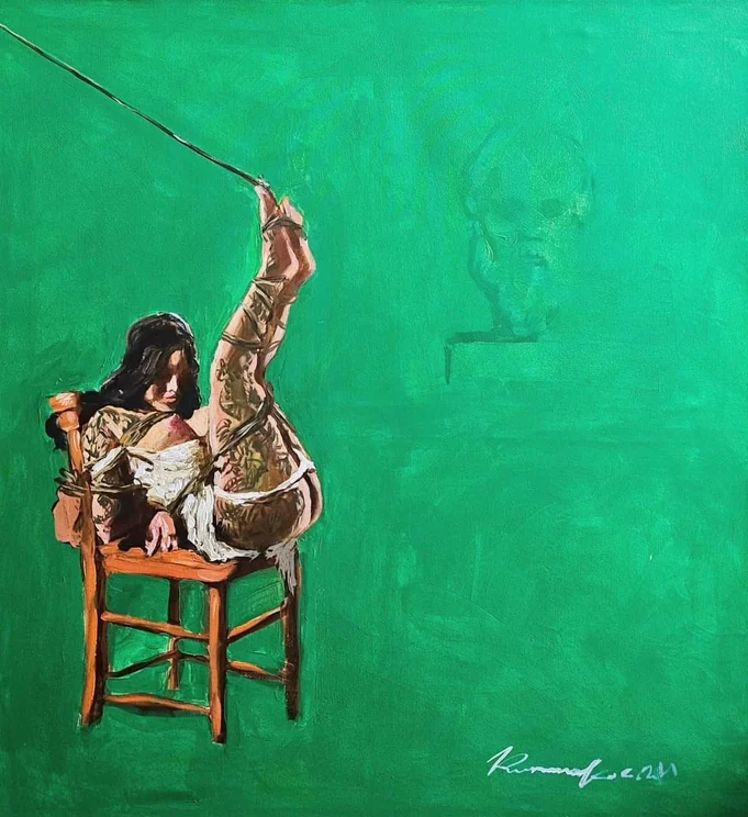 Socrates in the green room by Yevgen Klimenko