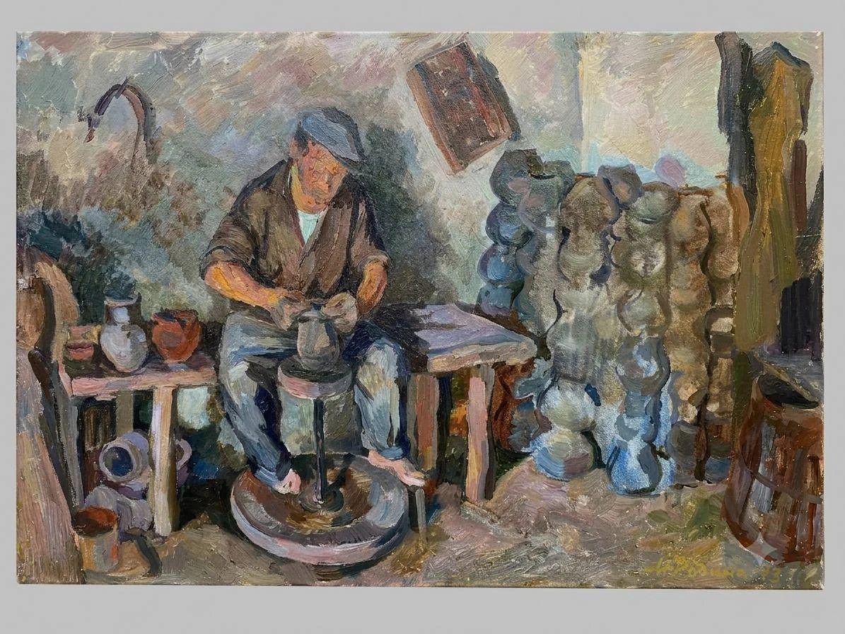 Potter, Dybyntsi Village. Study by Olena Mykhaylova-Rodina — photograph 2